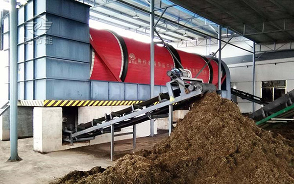 中藥渣烘干機(jī)運行中
